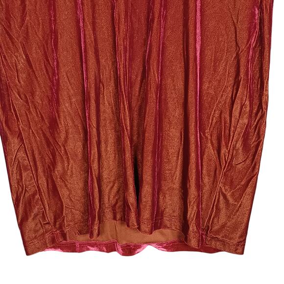 Vintage Gilligan & O'malley Nightgown XL Velour Soft Rusty Orange Sleeveless - Picture 5 of 9
